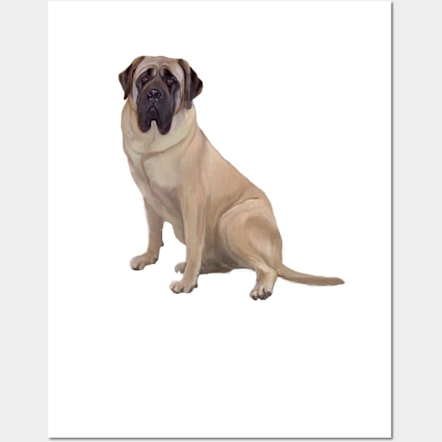 A Fawn Colored English Bull Mastiff - just the dog Wall Art by Dogs Galore and More